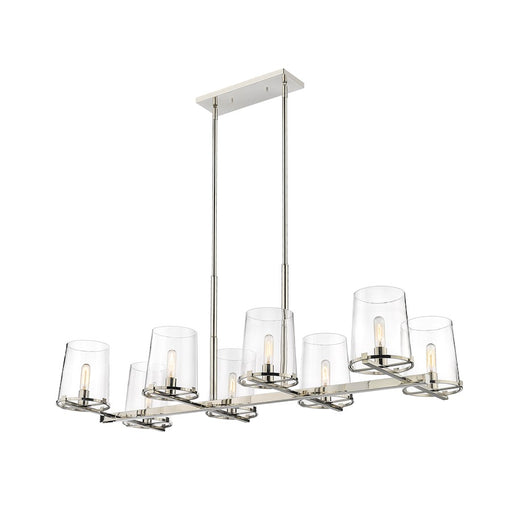 Z-Lite Callista 8 Light 56" Chandelier in Polished Nickel/Clear - 3032-8L-PN