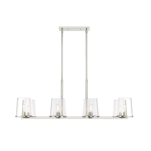 Z-Lite Callista 8 Light 56" Chandelier, Polished Nickel/Clear