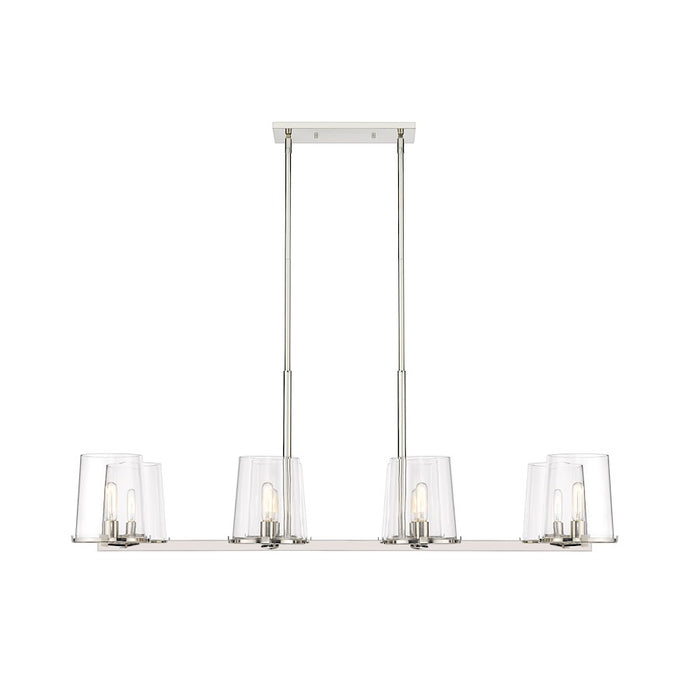 Z-Lite Callista 8 Light 56" Chandelier, Polished Nickel/Clear