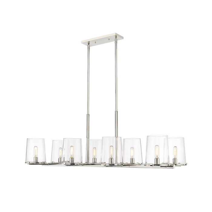 Z-Lite Callista 8 Light 56" Chandelier, Polished Nickel/Clear