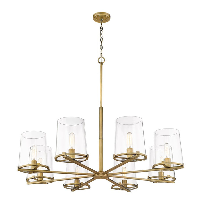 Z-Lite Callista Chandelier, Rubbed Brass/Clear