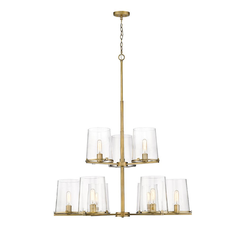 Z-Lite Callista Chandelier, Rubbed Brass/Clear