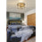 Z-Lite Callista 3 Light Flush Mount, Rubbed Brass/Clear