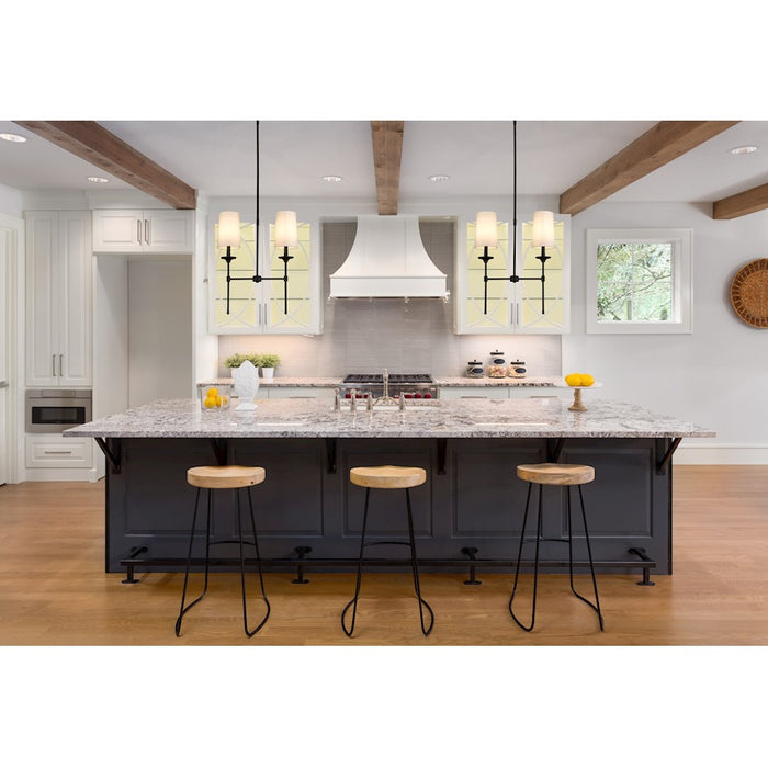 Z-Lite Emily 2 Light Chandelier, Off White