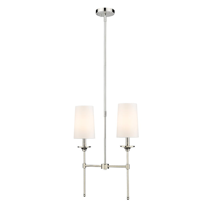 Z-Lite Emily 2 Light Chandelier, Off White