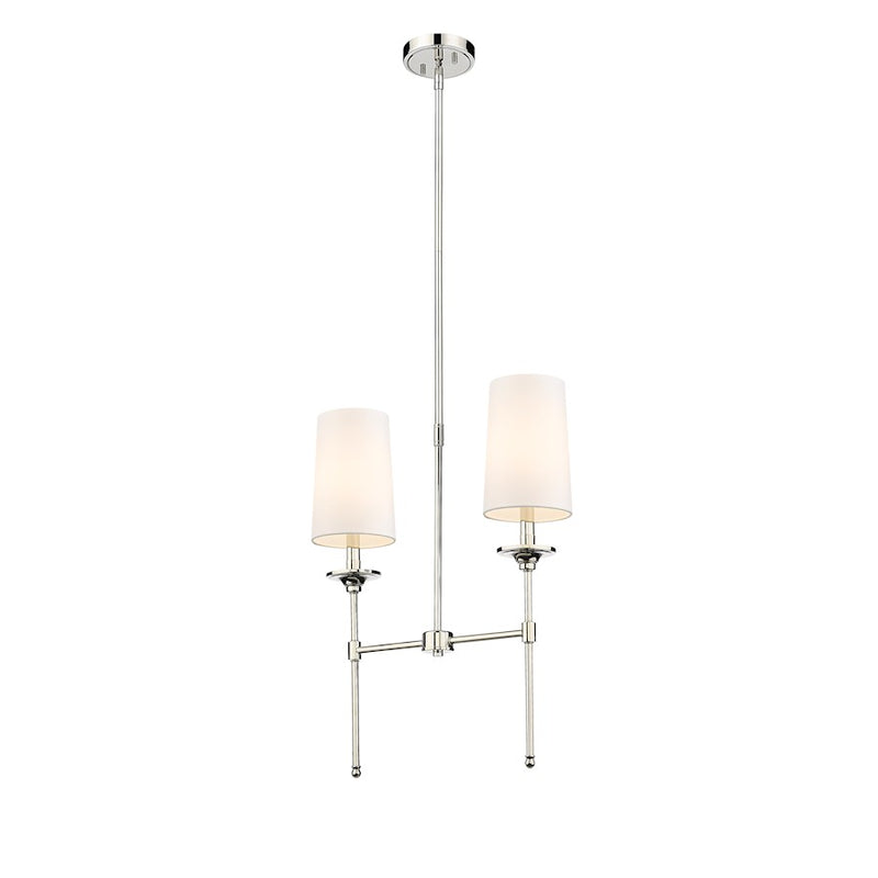 Z-Lite Emily 2 Light Chandelier, Off White