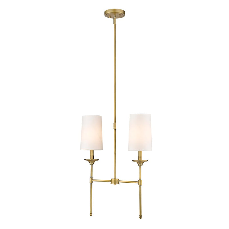Z-Lite Emily 2 Light Chandelier, Off White