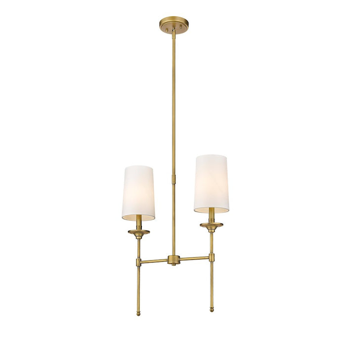 Z-Lite Emily 2 Light Chandelier, Off White
