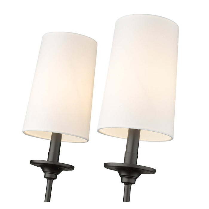 Z-Lite Emily 2 Light Wall Sconce, Off White