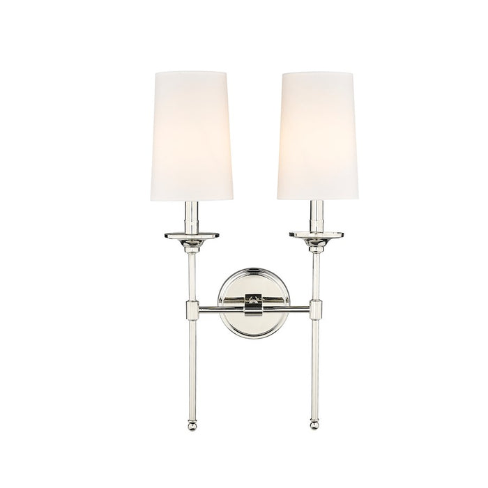 Z-Lite Emily 2 Light Wall Sconce, Off White