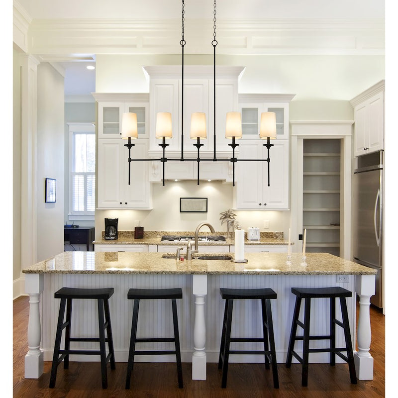 Z-Lite Emily 5 Light Chandelier, Off White