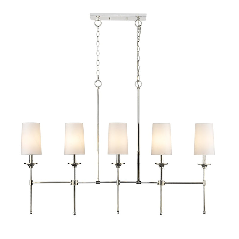 Z-Lite Emily 5 Light Chandelier, Off White