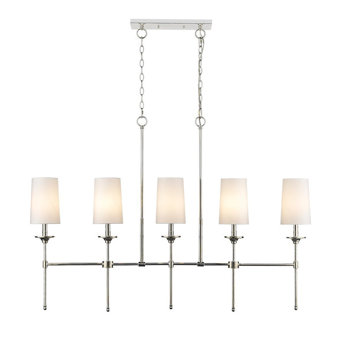 Z-Lite Emily 5 Light Chandelier, Off White