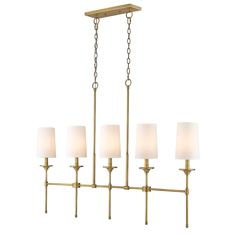 Z-Lite Emily 5 Light Chandelier, Off White