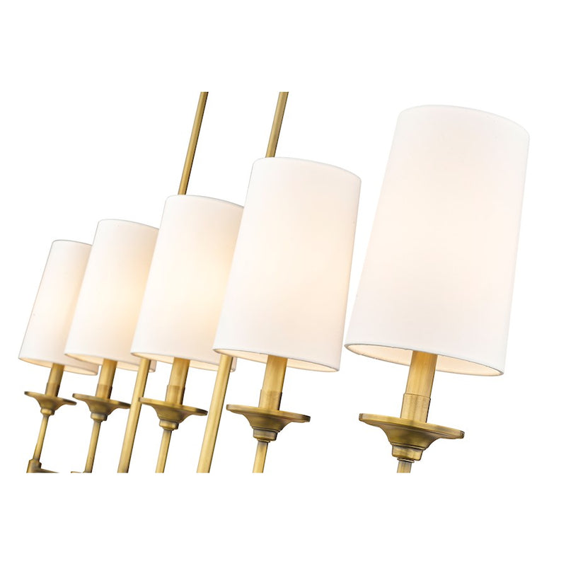 Z-Lite Emily 5 Light Chandelier, Off White