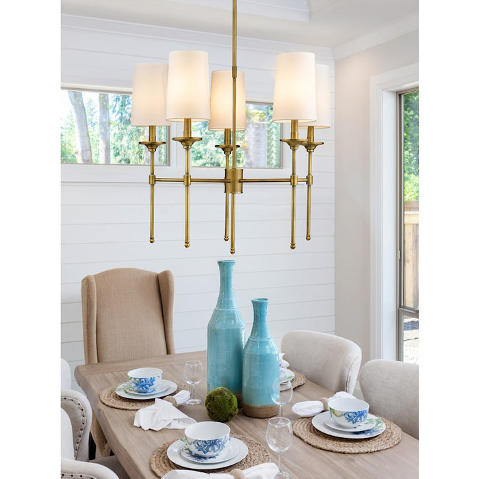 Z-Lite Emily 5 Light 28" Chandelier, Off White