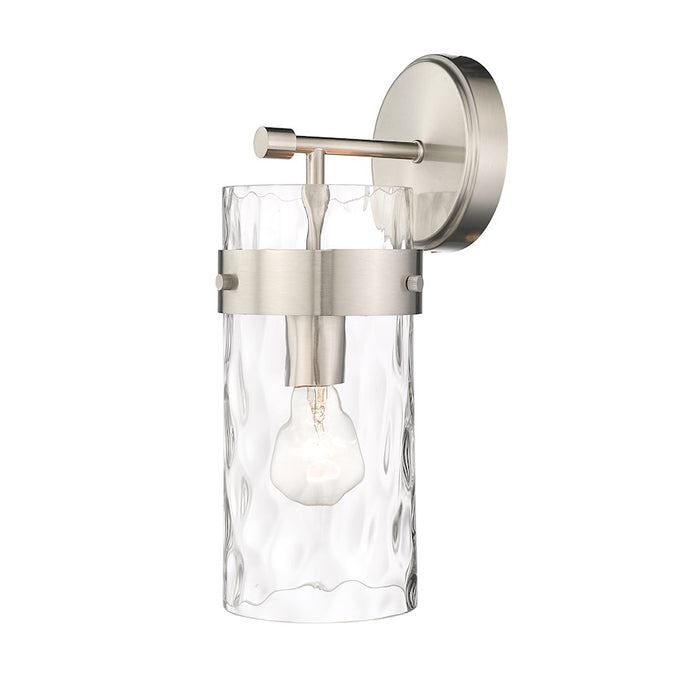 Z-Lite Fontaine 1 Light Wall Sconce, Brushed Nickel/Clear