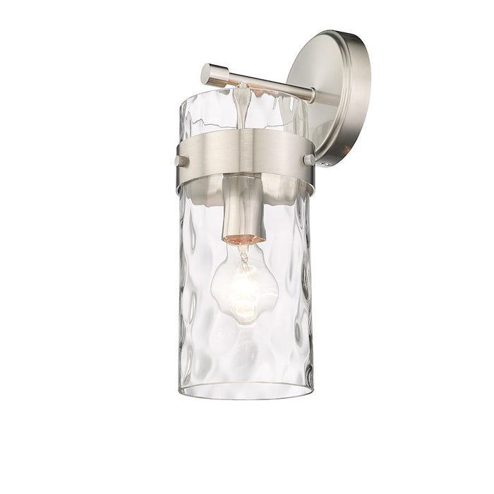 Z-Lite Fontaine 1 Light Wall Sconce, Brushed Nickel/Clear