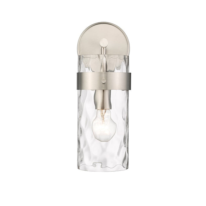 Z-Lite Fontaine 1 Light Wall Sconce, Brushed Nickel/Clear
