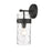 Z-Lite Fontaine 1 Light Wall Sconce, Matte Black/Clear