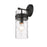 Z-Lite Fontaine 1 Light Wall Sconce, Matte Black/Clear