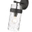 Z-Lite Fontaine 1 Light Wall Sconce, Matte Black/Clear