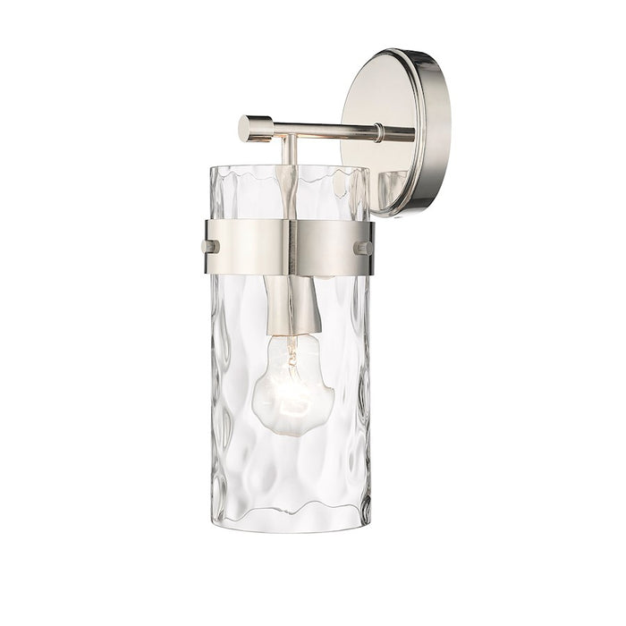 Z-Lite Fontaine 1 Light Wall Sconce, Polished Nickel/Clear