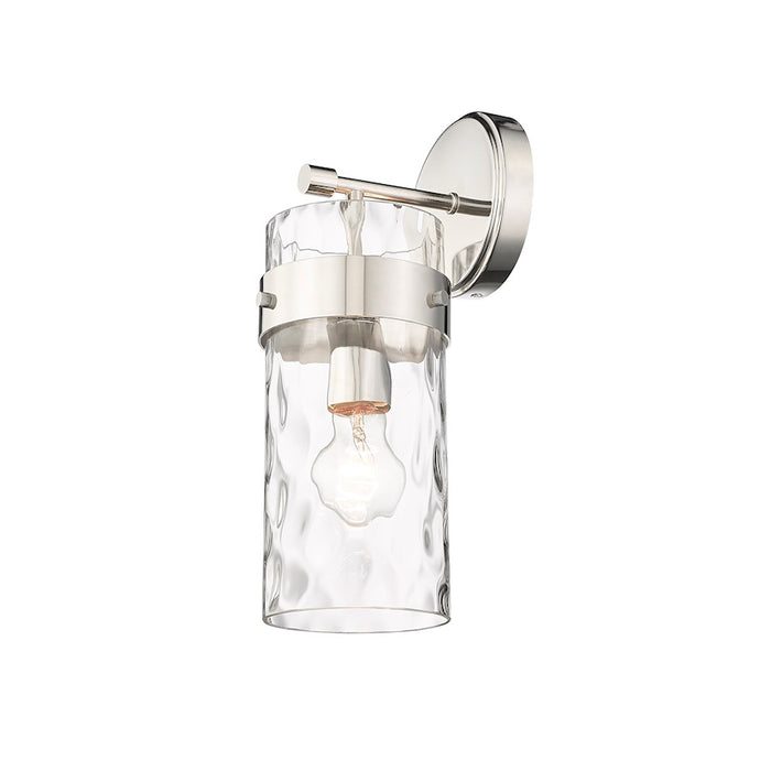 Z-Lite Fontaine 1 Light Wall Sconce, Polished Nickel/Clear