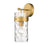 Z-Lite Fontaine 1 Light Wall Sconce, Rubbed Brass/Clear