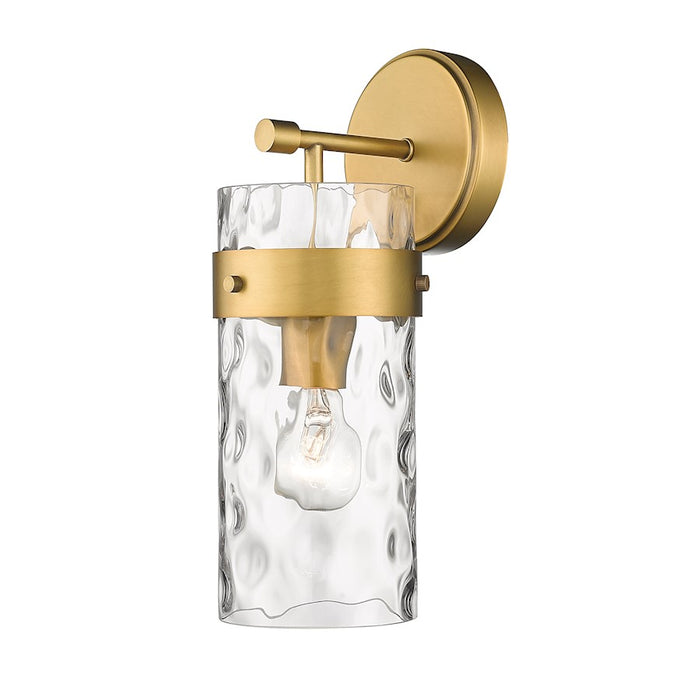 Z-Lite Fontaine 1 Light Wall Sconce, Rubbed Brass/Clear