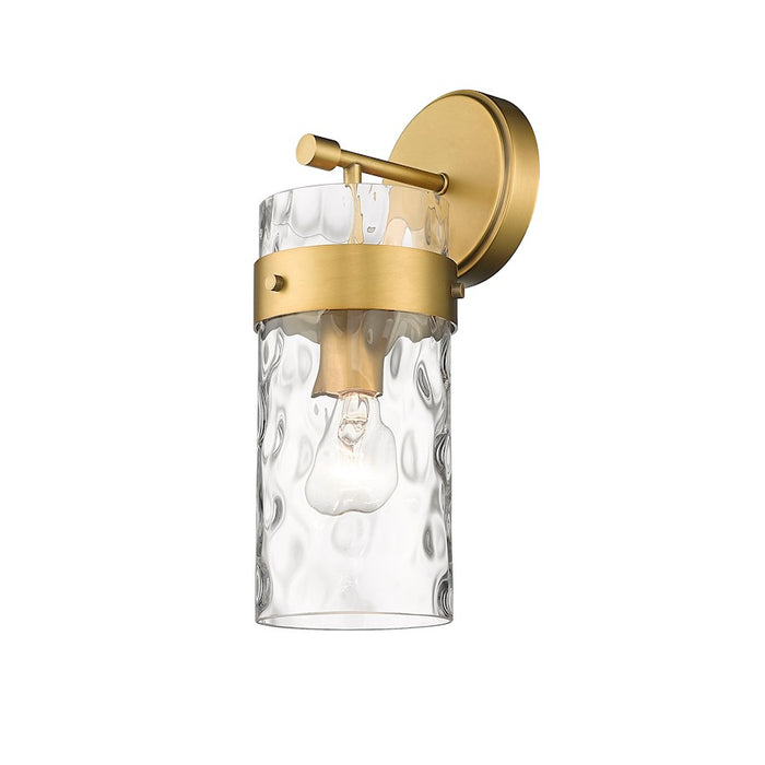Z-Lite Fontaine 1 Light Wall Sconce, Rubbed Brass/Clear