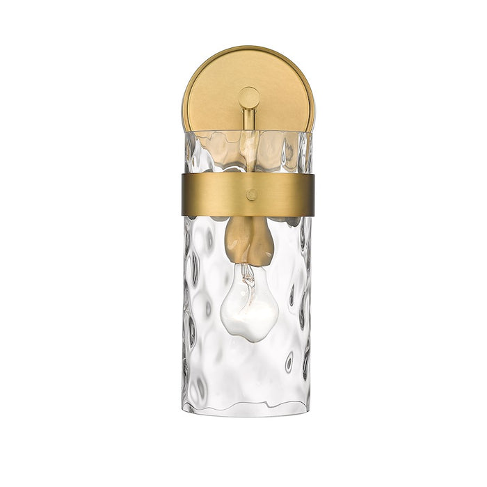 Z-Lite Fontaine 1 Light Wall Sconce, Rubbed Brass/Clear