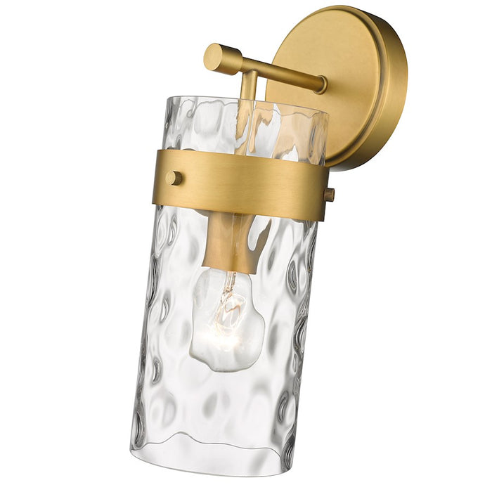 Z-Lite Fontaine 1 Light Wall Sconce, Rubbed Brass/Clear