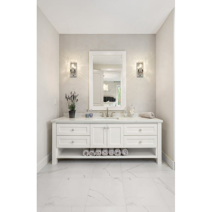 Z-Lite Fontaine 1 Light Vanity, Brushed Nickel/Clear