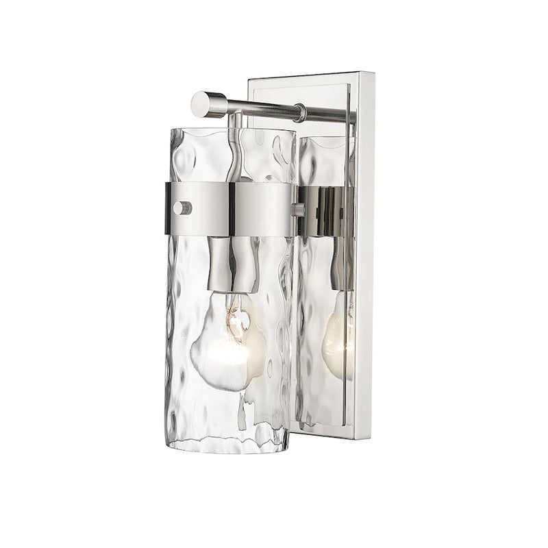 Z-Lite Fontaine 1 Light Vanity, Polished Nickel/Clear