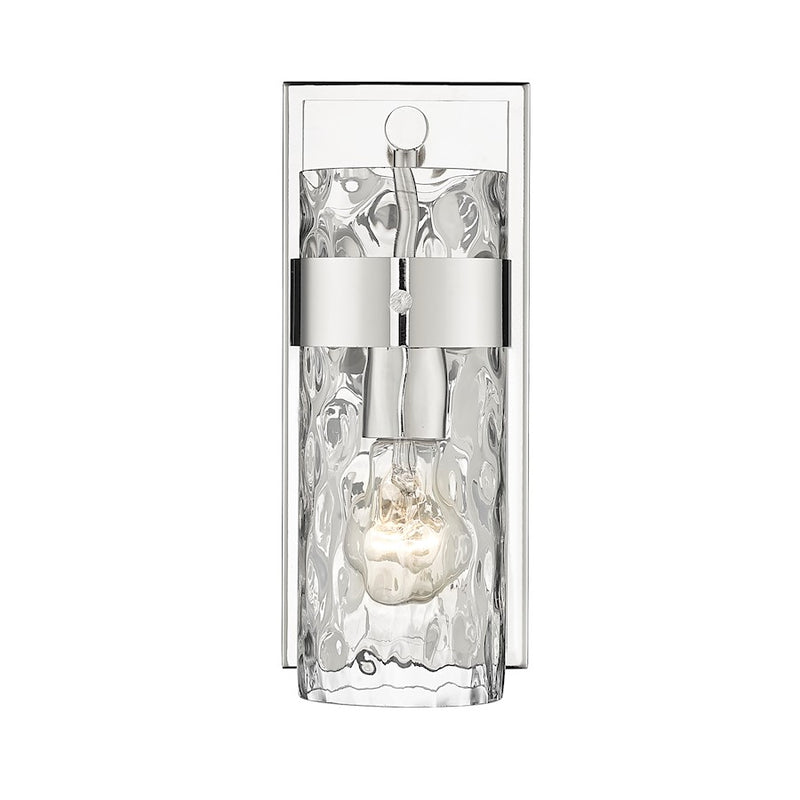 Z-Lite Fontaine 1 Light Vanity, Polished Nickel/Clear