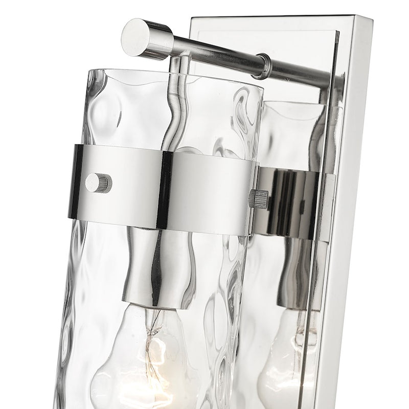 Z-Lite Fontaine 1 Light Vanity, Polished Nickel/Clear