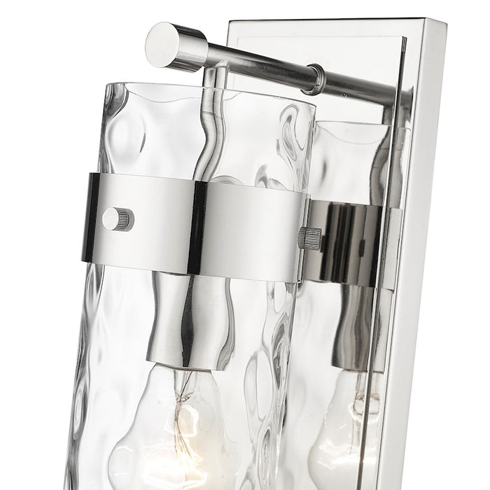 Z-Lite Fontaine 1 Light Vanity, Polished Nickel/Clear