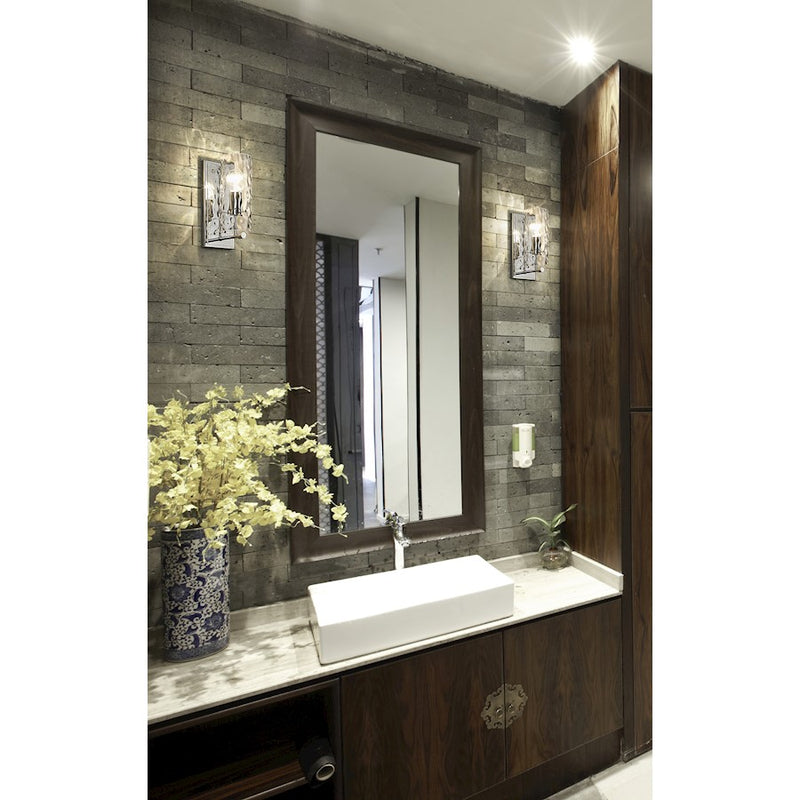 Z-Lite Fontaine 1 Light Vanity, Polished Nickel/Clear