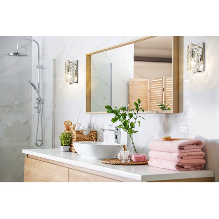 Z-Lite Fontaine 1 Light Vanity, Polished Nickel/Clear
