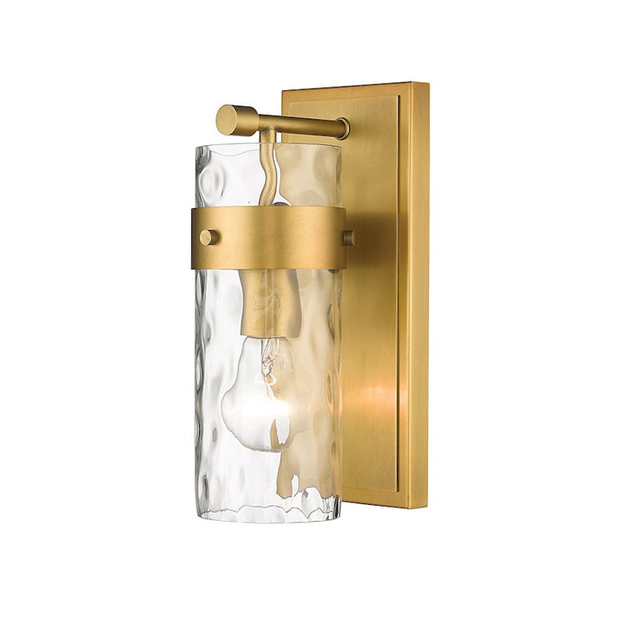 Z-Lite Fontaine 1 Light Vanity, Rubbed Brass/Clear