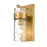 Z-Lite Fontaine 1 Light Vanity, Rubbed Brass/Clear