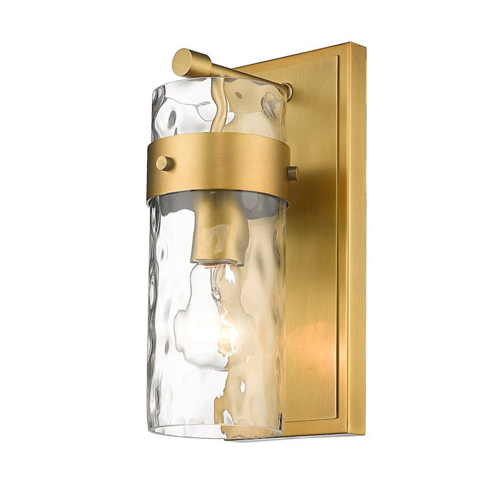 Z-Lite Fontaine 1 Light Vanity, Rubbed Brass/Clear