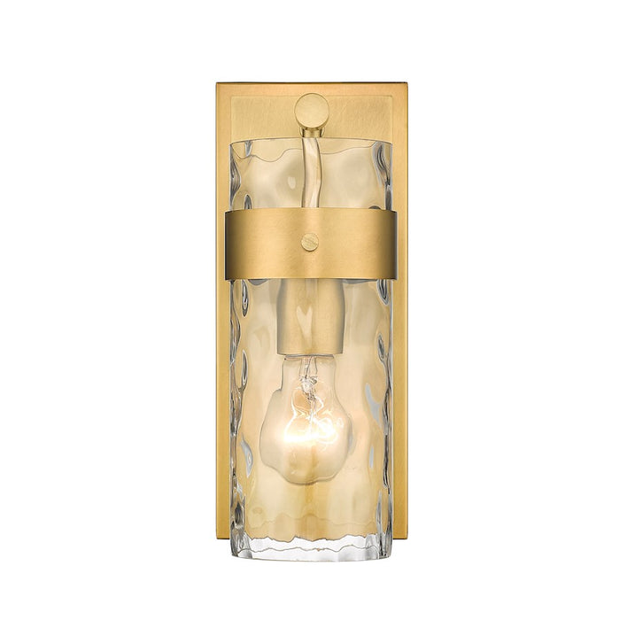 Z-Lite Fontaine 1 Light Vanity, Rubbed Brass/Clear