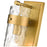 Z-Lite Fontaine 1 Light Vanity, Rubbed Brass/Clear