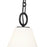 Z-Lite Alaric 1 Light 10" Pendant, Matte Black/White