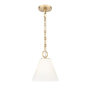 Z-Lite Alaric 1 Light 10" Pendant, Modern Gold/White - 3042P10-MGLD