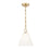 Z-Lite Alaric 1 Light 10" Pendant, Modern Gold/White - 3042P10-MGLD