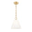 Z-Lite Alaric 1 Light 10" Pendant, Modern Gold/White