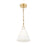 Z-Lite Alaric 1 Light 10" Pendant, Modern Gold/White